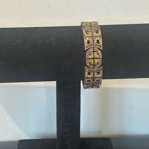 Elegant Gold and Purple Bracelet